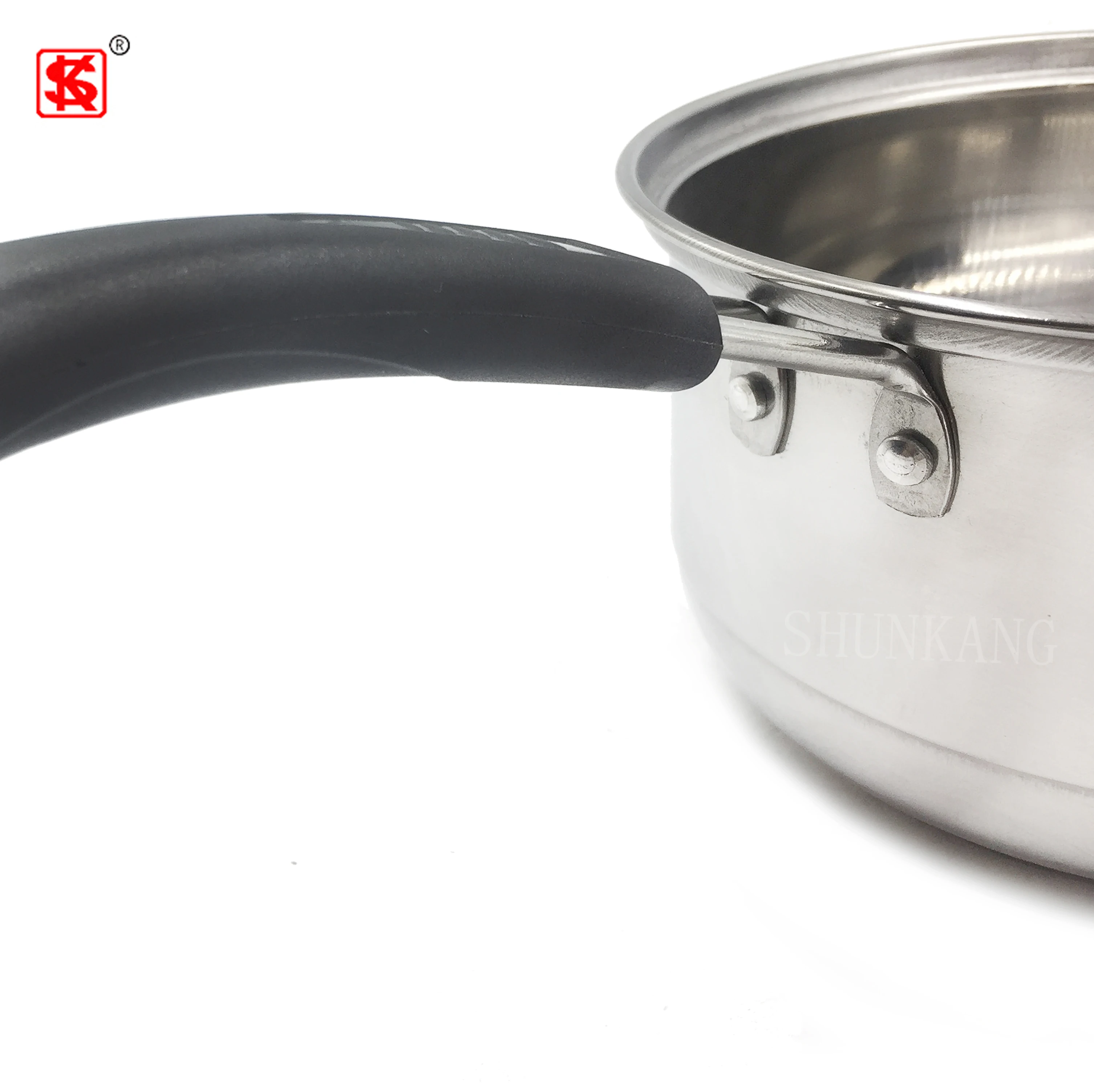 Factory Wholesaler Cheap Cookware Set Stainless Steel Saucepan Milk pot soup pot with glass lid