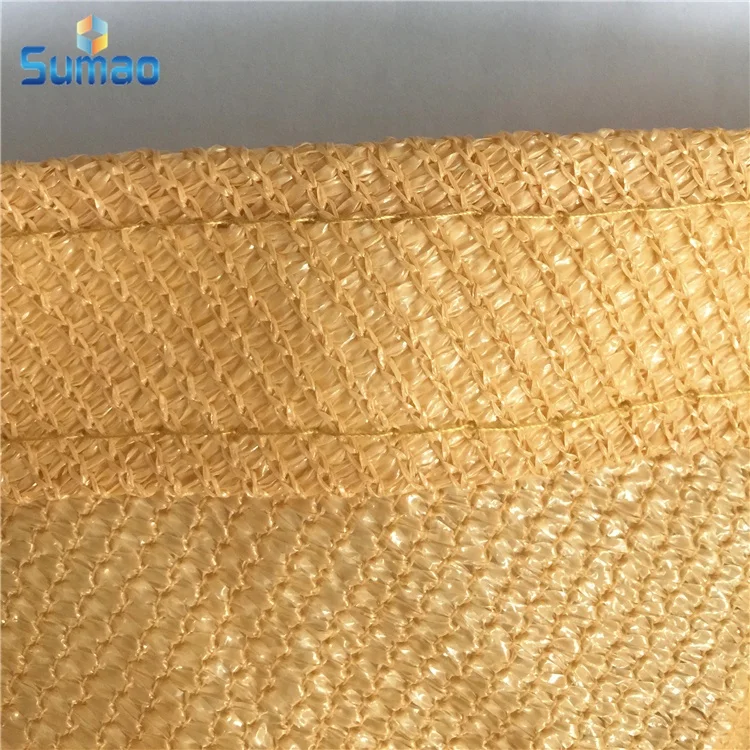 
High Quality HDPE Sand Color 2.4x3M Sun Shade Sail in stock packing in carrier bags 