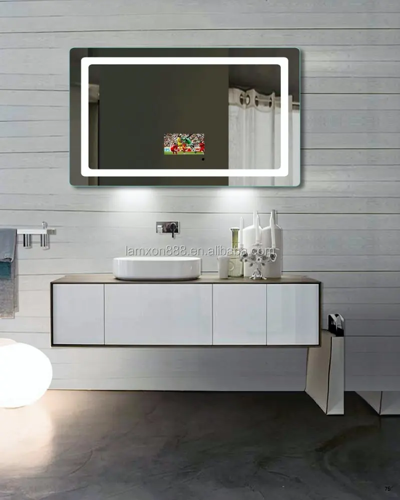 
Bathroom LED Mirror 22 inch Android Shower Mirror waterproof TV 