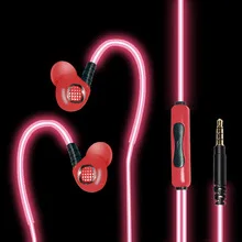 
Blue Stylish Stereo Headset Earbuds EL Glow and LED Light Up Dynamic Earphones Visible flowing Lighted Headphone 