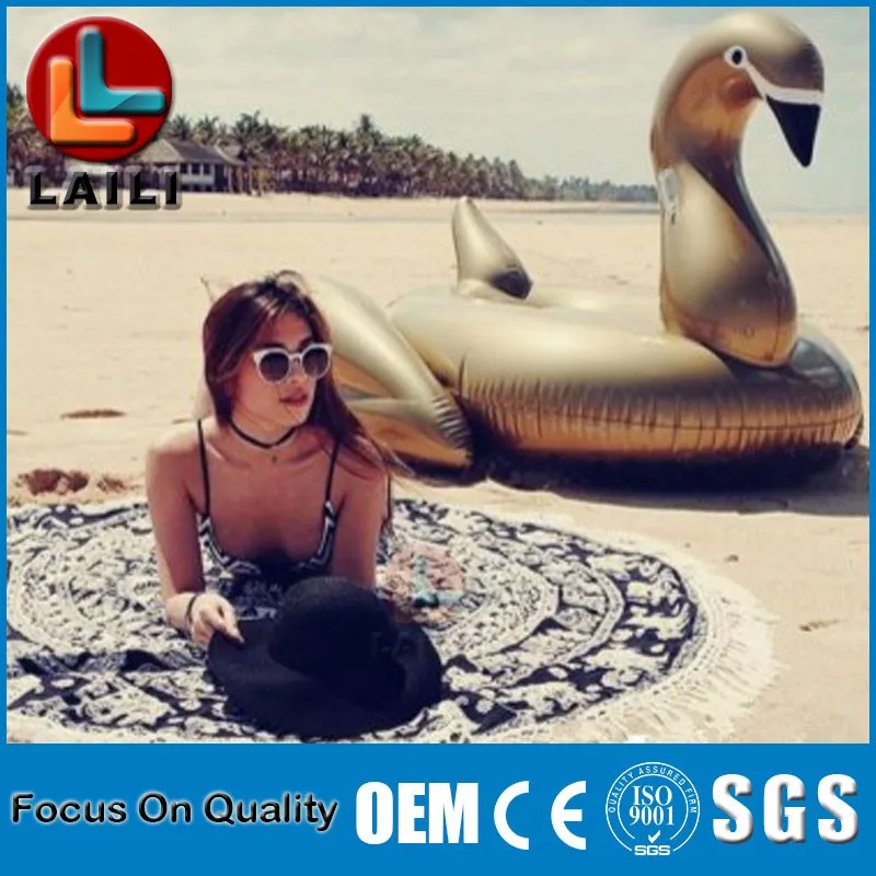 Inflatable Water park inflatable swan pool float /PVC swimming pool floating swan adult toys