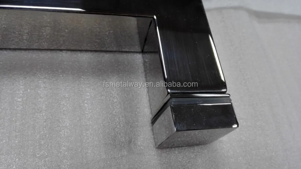  Квадратные стеклянные дверные ручки для душа из нержавеющей стали с хромированной отделкой