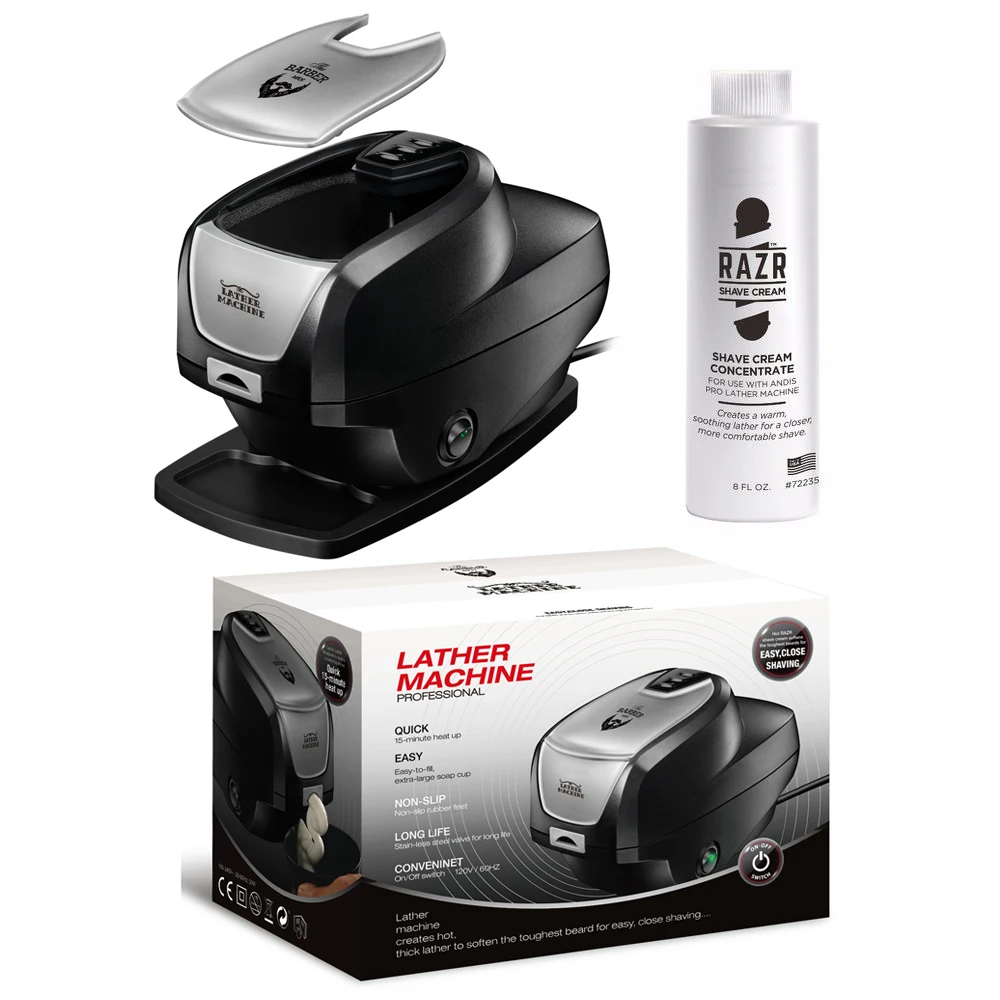 RAZR Pro Lather Hot Lather Machine Latherizer Shaving Cream Gel Warm Professional Barber