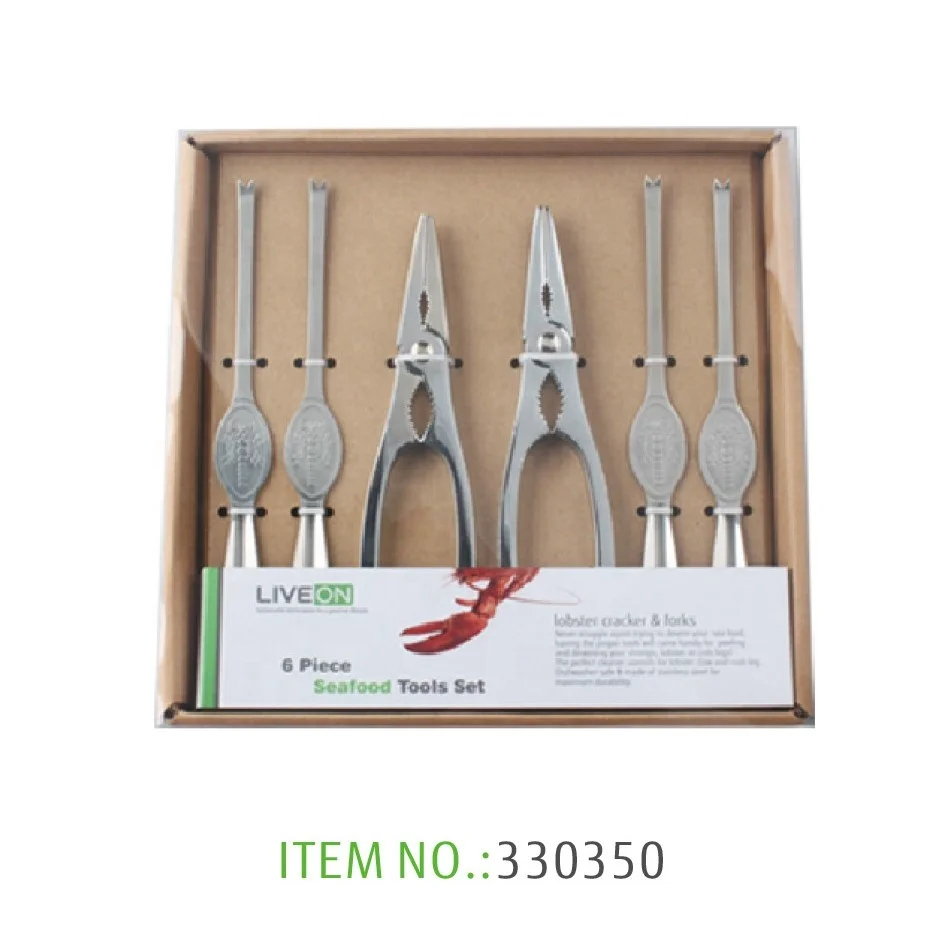 2 Pcs Crab Crackers and 4 Pcs Lobster Picks/Forks