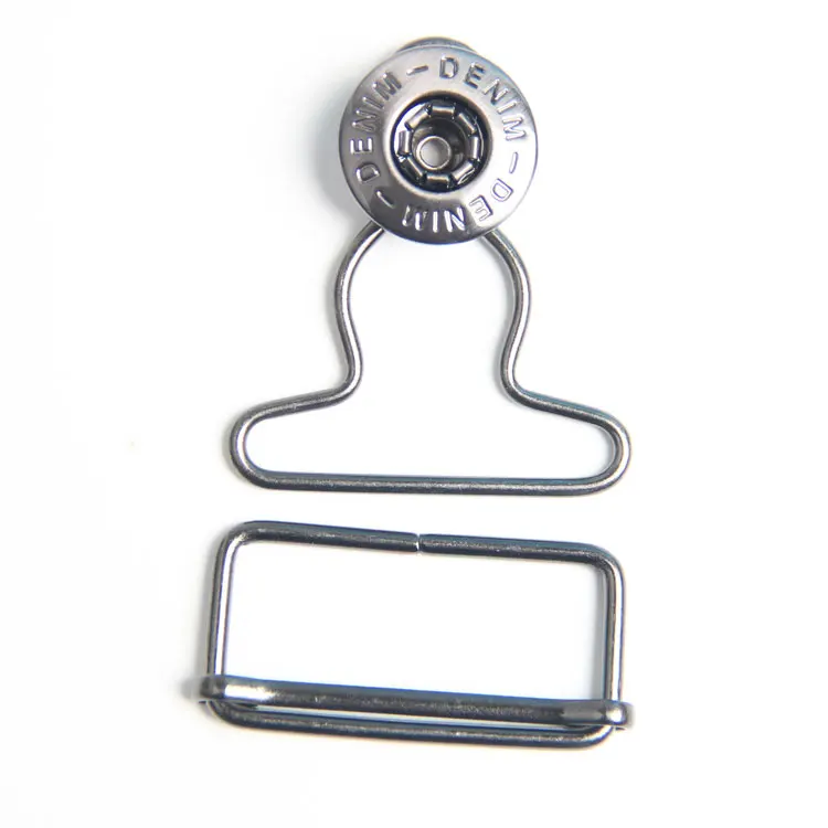 35mm width metal suspender buckle and slider for jeans 	metal buckles for shoes