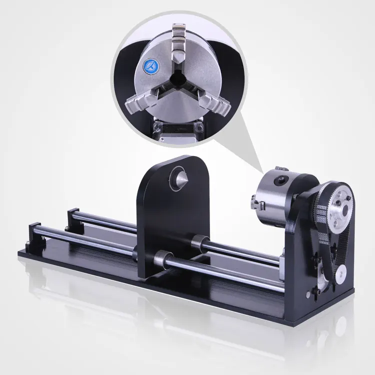 CNC ROUTER ACCESSORY F STYLE A-AXIS, ROTARY AXIS WITH 80MM 3-JAW 230MM TRACK for CO2 Laser Engraving machine