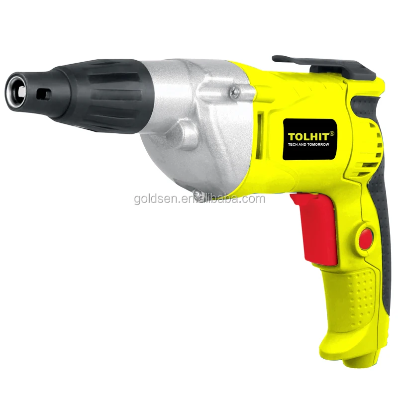  Профессиональный проводной шуруповерт TOLHIT 600w 1/4 дюйма с шестигранной алюминиевой шестерней и переменной