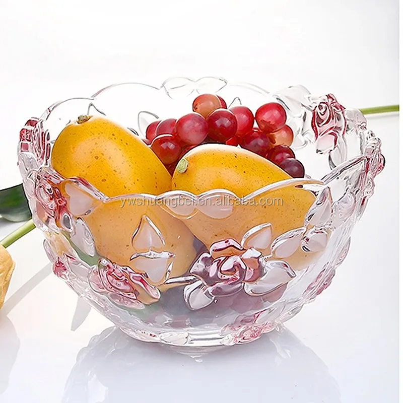 Wholesale Flower Cheap Clear Glass Bowl For Candy Fruit Or Salad
