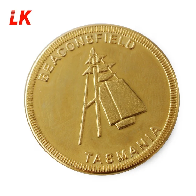 Custom gold plating alloy casting challenge coin with your own logo