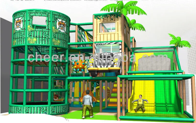 Cheer Amusement children indoor jungle venture amusement dream park with slide