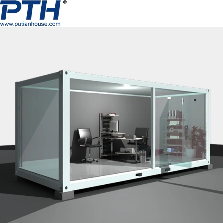 Thermal Glass 20ft Container House Preab Mudular Home Portable Module Sandwich Panel