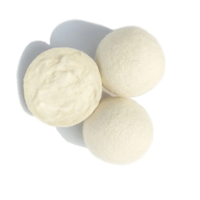 Wholesale reusable 100% organic wool laundry dryer balls with lavender essential oil option