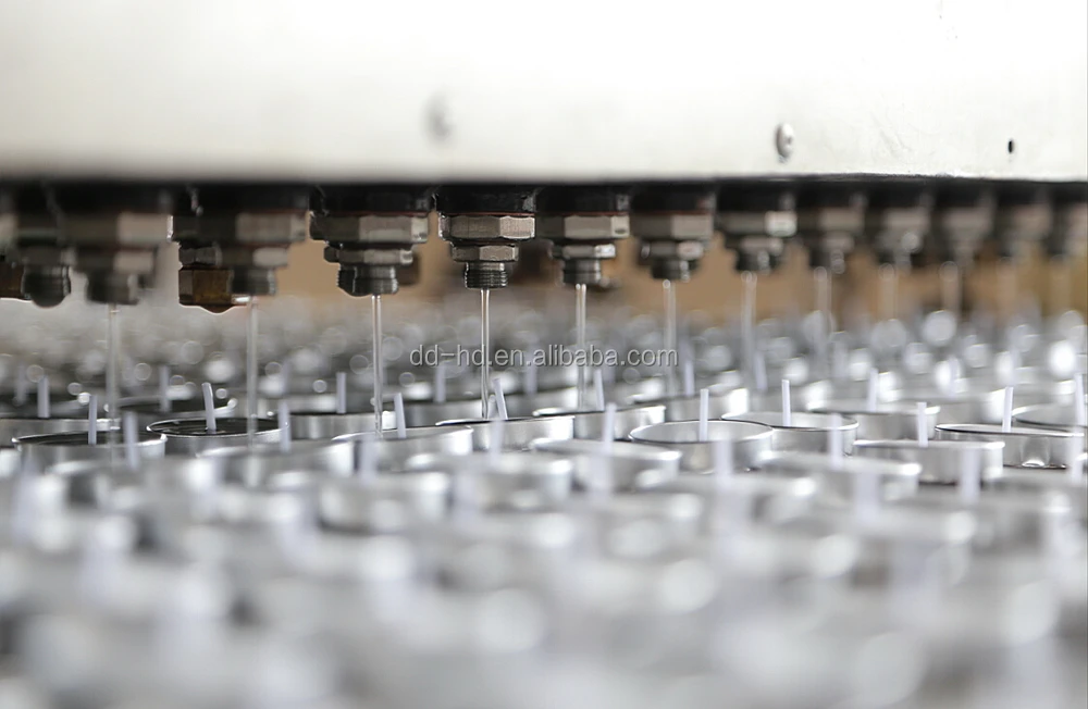 Candle wick cutting and gluing machine for candle making