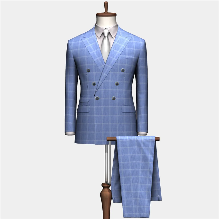 Оптовая продажа, новый клетчатый Блейзер яркого цвета для мужского костюма из полиэстера, вискозы, спандекса, поставщик текстильной компании Гуанчжоу