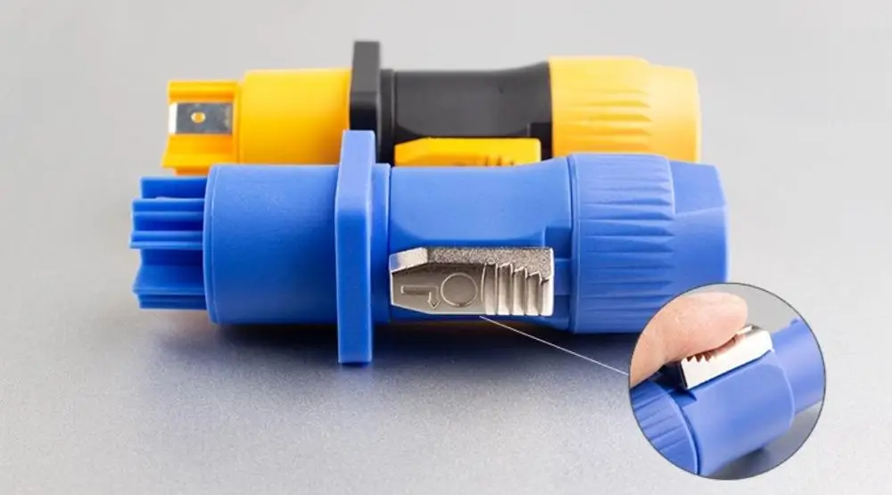 male and female unit waterproof 3 pin powercon plug led powercon connector for power cable