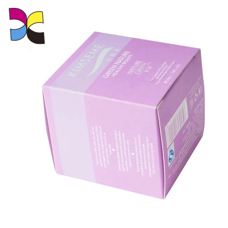 Custom printed silver foil regular base paper box cosmetic packaging