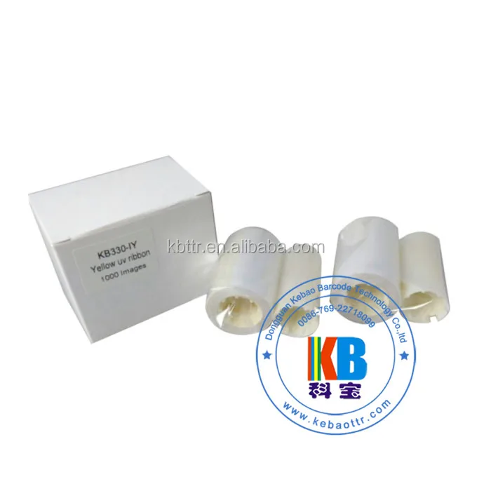 Plastic PVC ID card printer Green Resin ribbon invisible zebra p330i UV ID card color ribbon