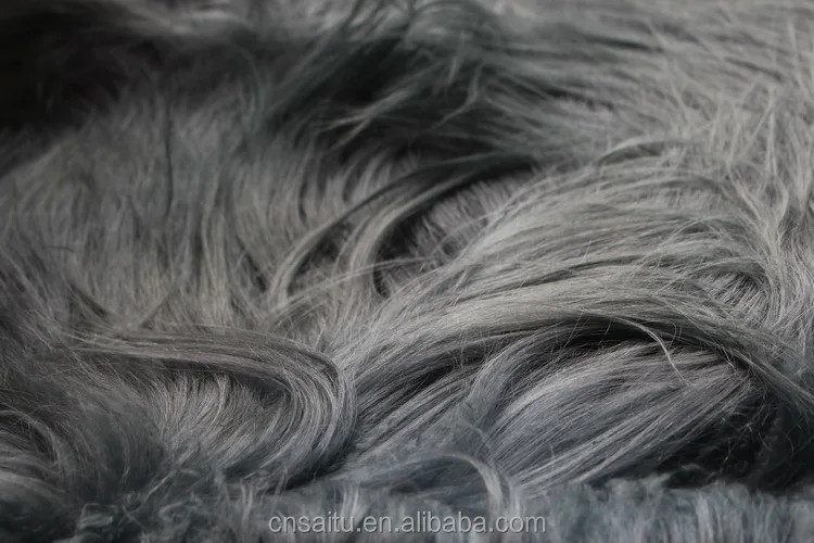 Golden long haired goat fur skin pelt plate wholesale price high quality hairs