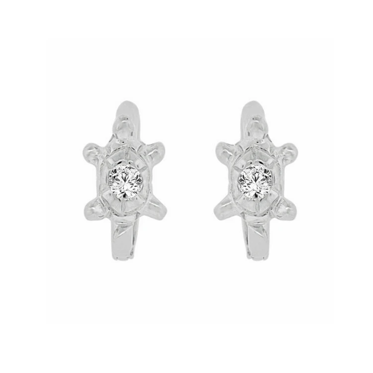 
Silver Earring 925 Sterling Lovely Animal Shape Tortoise Stud Earrings for Kids 