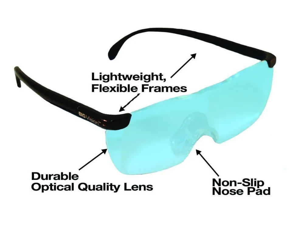 160% Magnification Big Vision Glasses Magnifying Eyewear Reading Glass