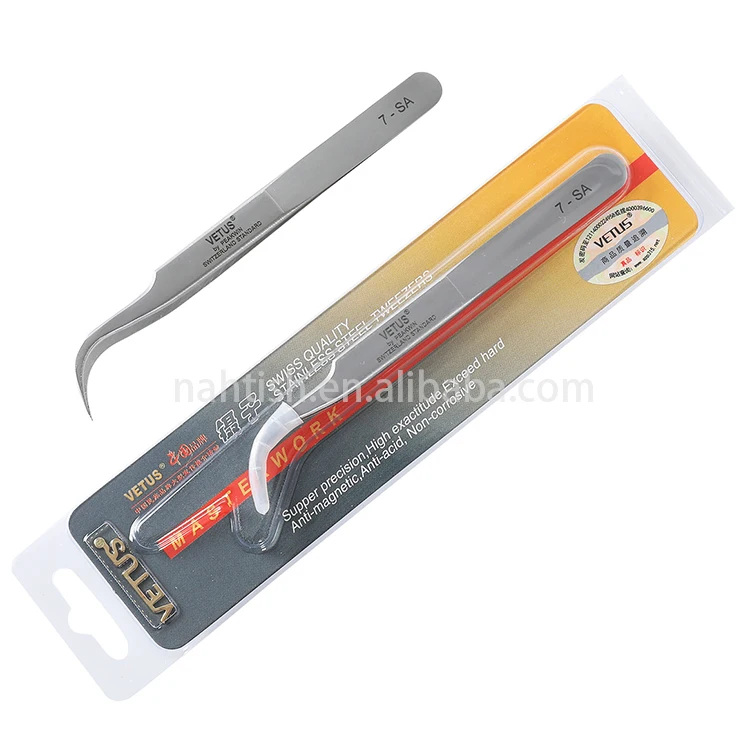 
100% Genuine Vetus 5B-SA Series Ultra Precision Stainless Tweezers for Eyelash Tweezer 