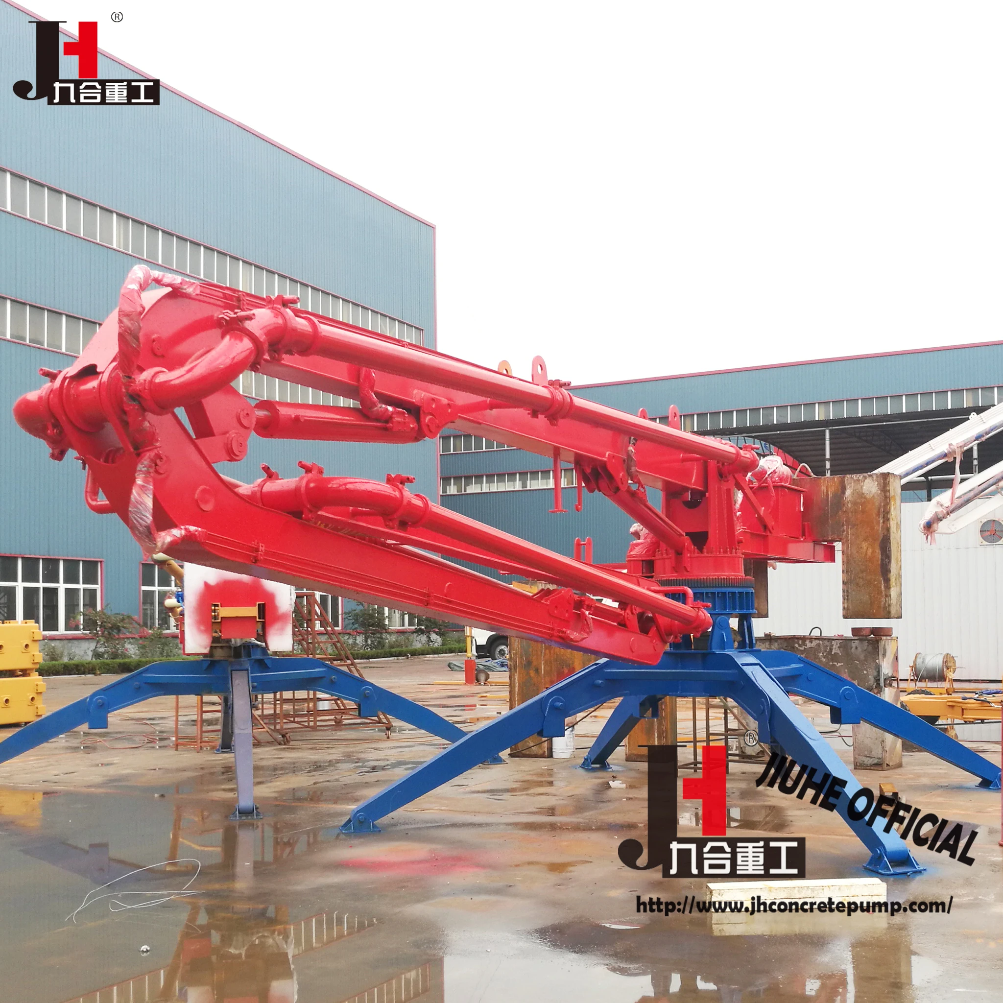 JH Brand 13m 15m 17m 18m 21m Mobile Concrete Placing Boom small mobile concrete boom pump work with concrete pump