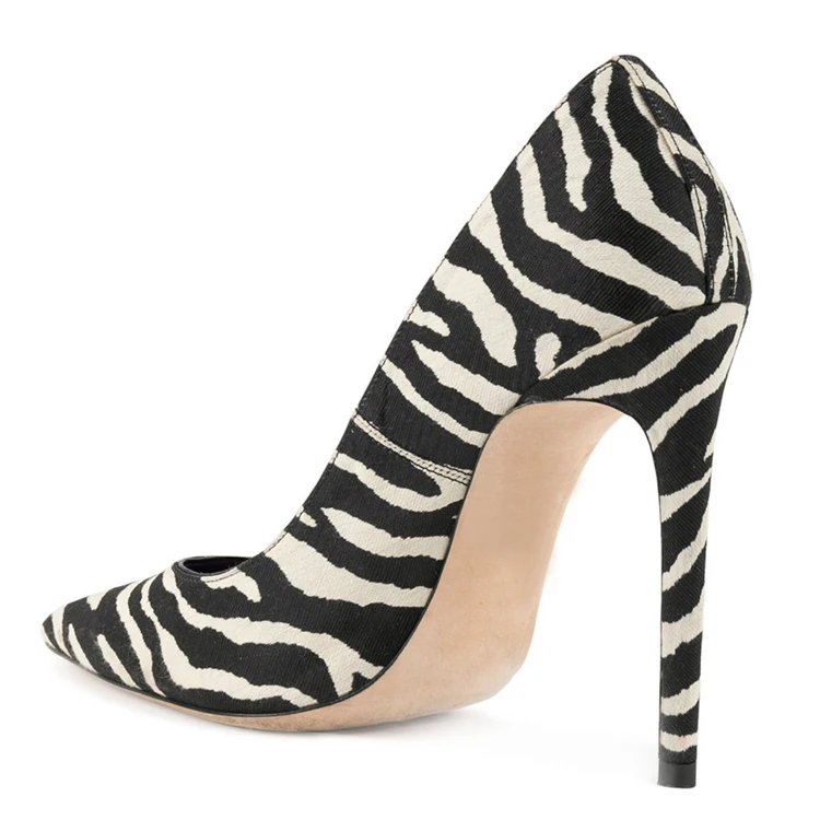 
Fashion women shoes heels sexy zebra pattern ladies formal high heels women shoes 