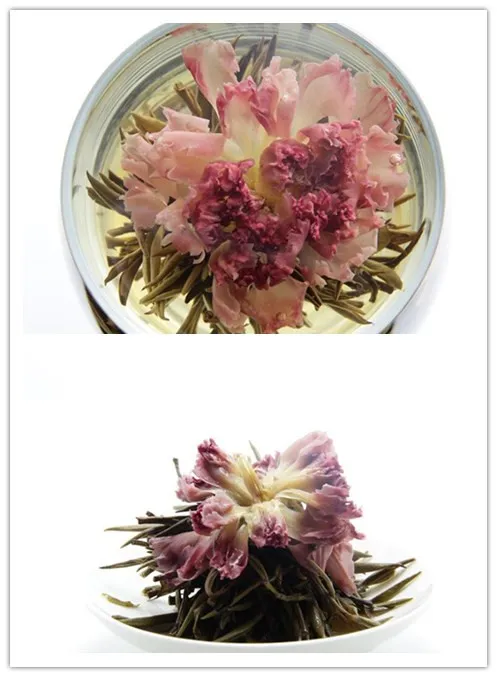 Natural artistic Carnation green beauty healthy handmade Chinese blooming tea ball