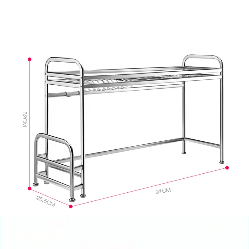 
Commercial Stainless Steel Dish Racks Hanging For Hot Sale 2 Tiers Cup Drying Holder 
