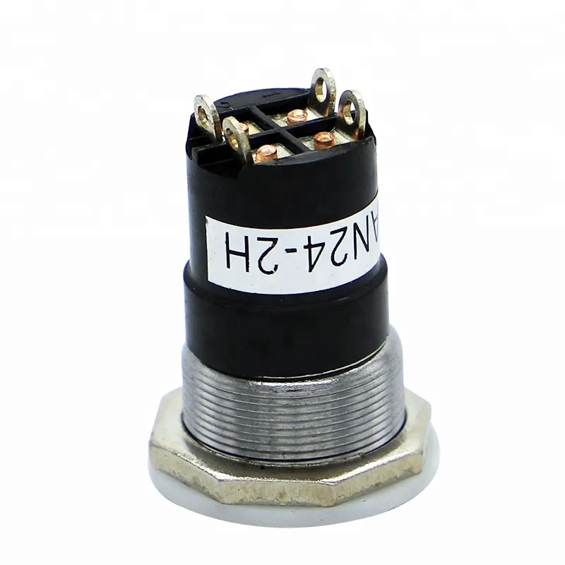AN24-2H OFF-(ON) 4pins 20mm DPST Push Button Switch