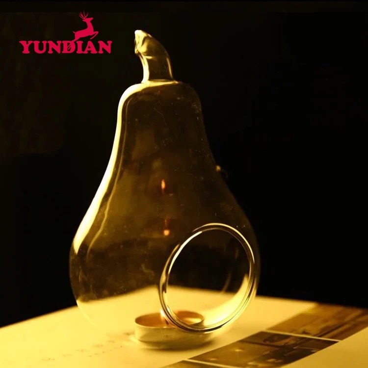 Wholesale Blown Christmas Decorative Clear Transparent Hanging Glass Ball Votive Tealight Candle Holder For Home Party Wedding