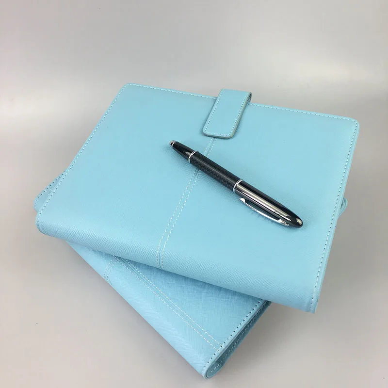 Pretty design pu leather organizer planner , hardcover organizer agendas with 6 holes ring binder