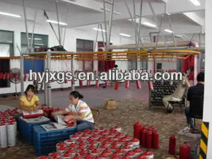 automatic fire extinguisher assembline line /automatic dry powder filling machine/automatic powder fire extinguisher production