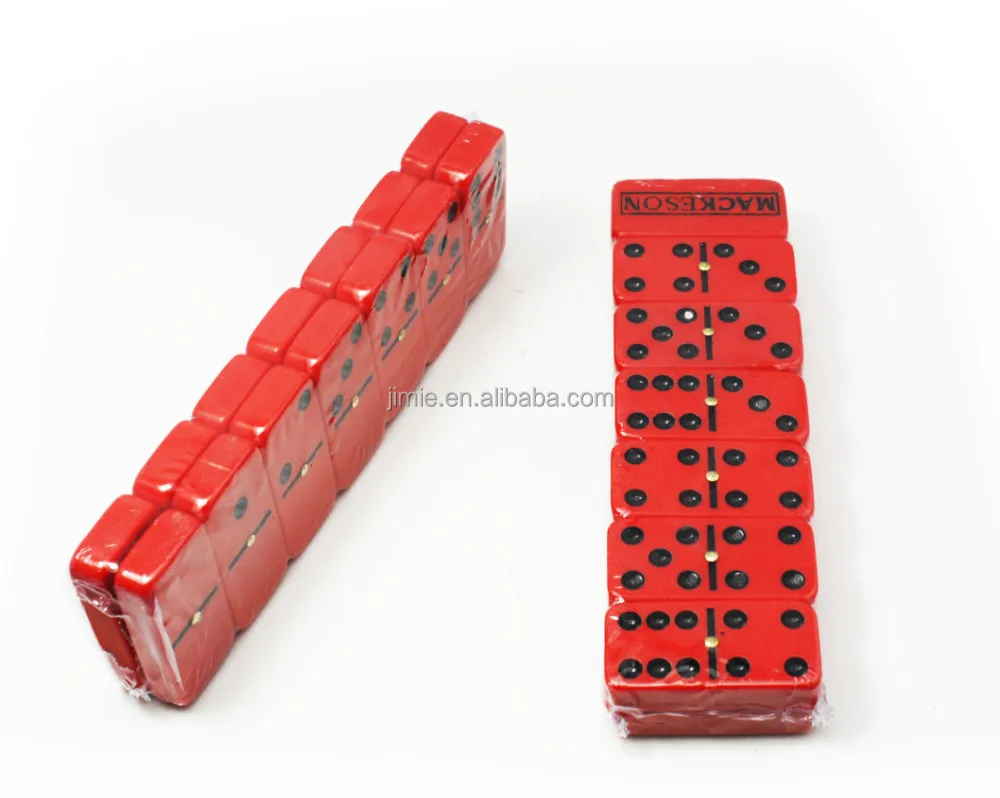 
red melamine domino wholesale with logo embossed 