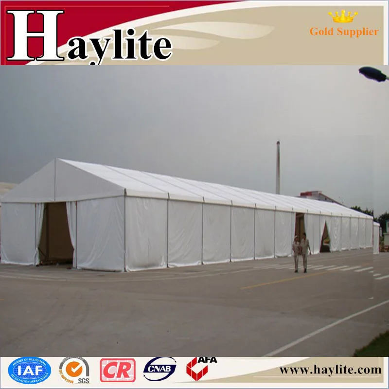 Large outdoor industrial or farm warehouse storage tent