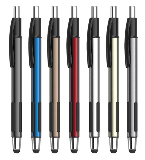 2 in 1multifunction smart touch screens custom pens logo printed metal ballpoint pen for ipone ipad android phone