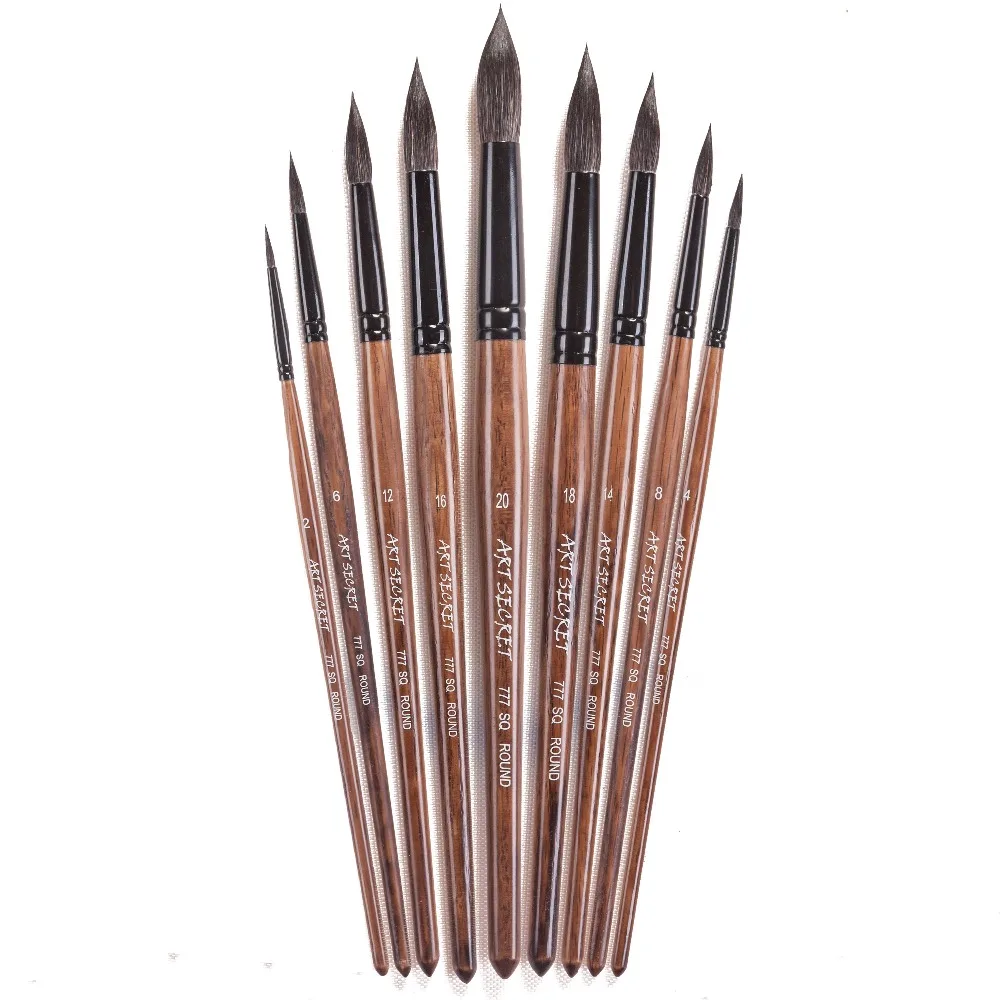 1Piece Squirrel Hair Professional acrylic painting and oil artist brushes with wooden handle