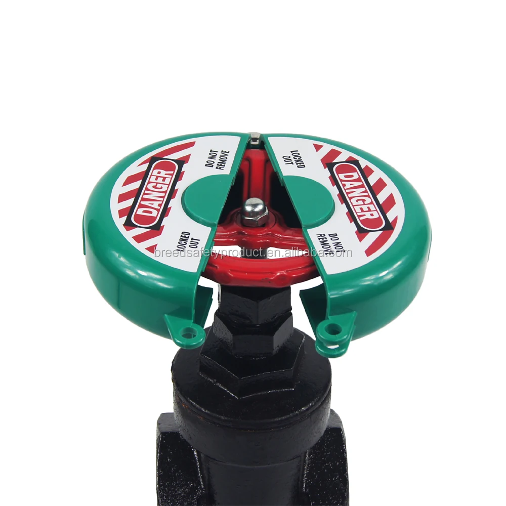 BREED OSHA LOTO Security Valve Locking Devices Gate Valve Lockout Green F12