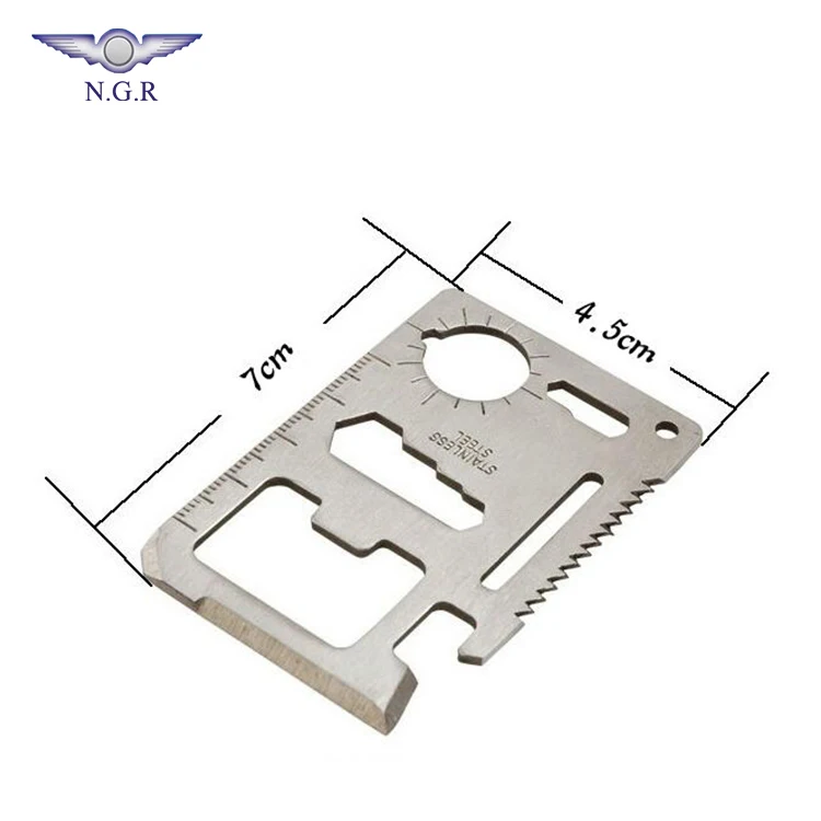 Factory directly sell  11- in- 1 Outdoor credit card survival multi tool