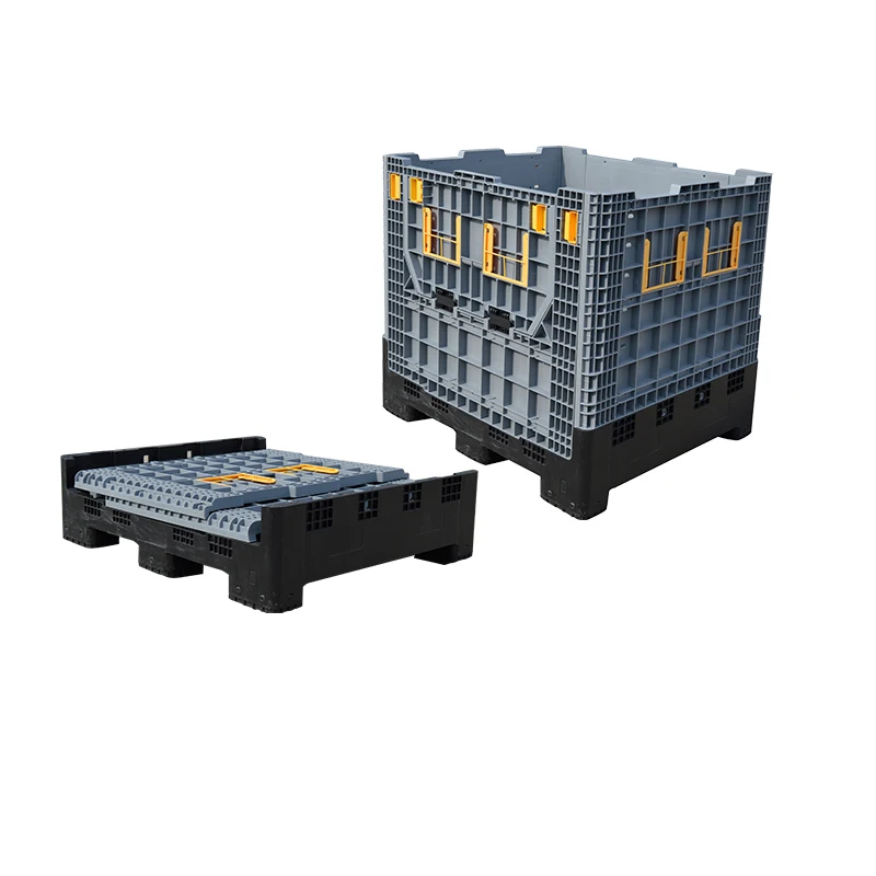 Hdpe Heavy Duty Solid Transport Industry Large Folding Plastic Pallet Box