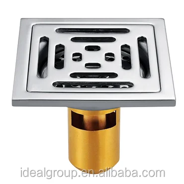 high quality shower square shape 304  trap drain cover stainless steel floor drain