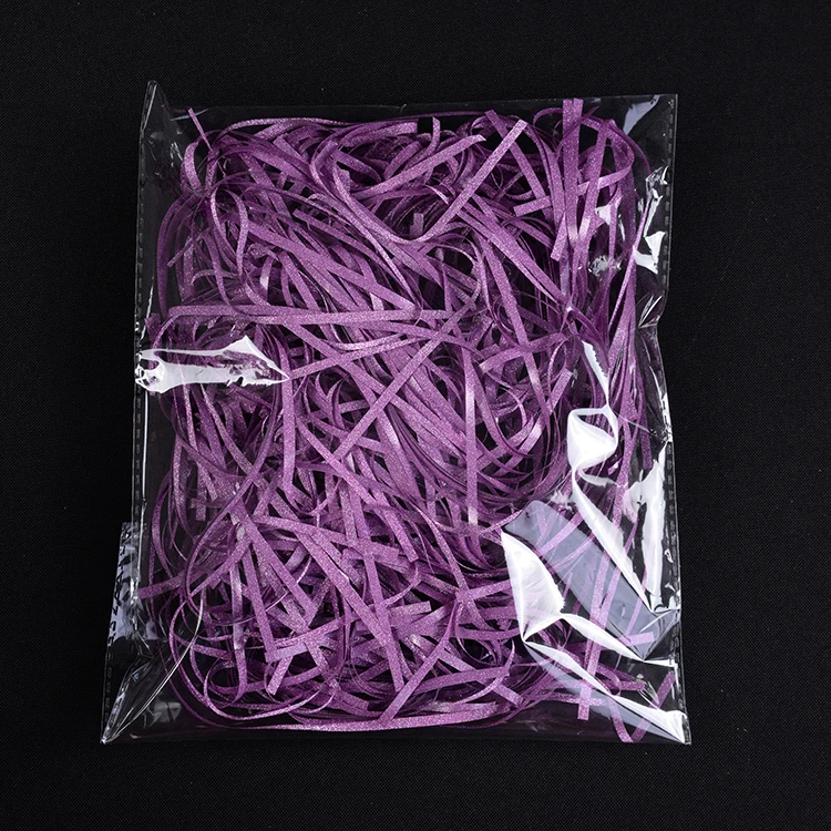 Наполнитель корзины для коробки, подарочная упаковка, салфетка, блестящая синяя измельченная бумага для упаковки