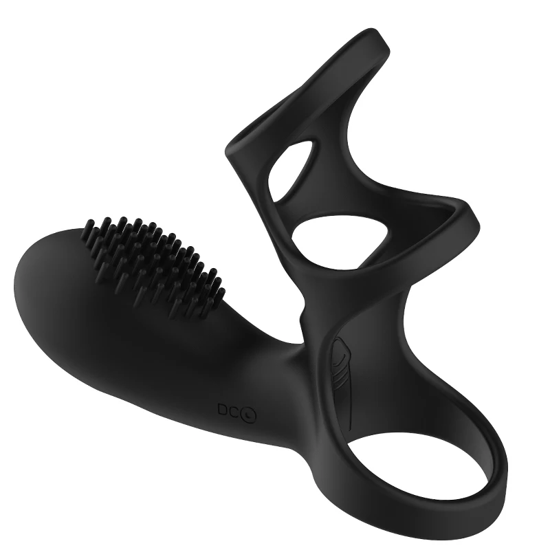 
Silicone Penis Ring Time-lapse Ejaculation Vibrator 10 Speed Vibration Sex Products Reuse Vibrating Cock Ring for Man Adult Toys 