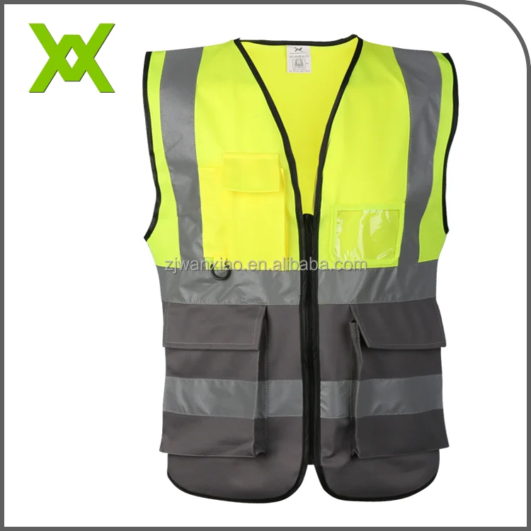 Оптовые чрезвычайных ENISO20471 strandard hi viz строительные работы безопасность депо светоотражающий жилет безопасности