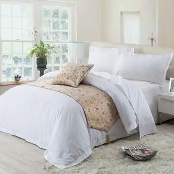 181TC 50% cotton 50% pes 30x30 110x71 width 304cm 2cm/1cm stripe optical white