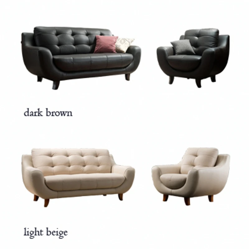 Modern Living Room Leather Sofa Make in Genuine leather with sofa set of manufacturers of apartment furniture