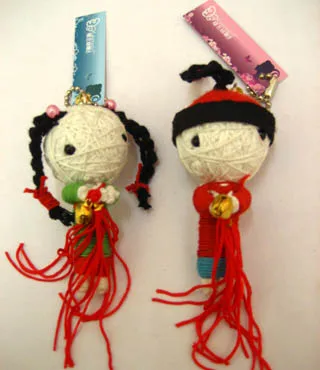 
creative COTTON THREAD pendant ,string voodoo dolls 