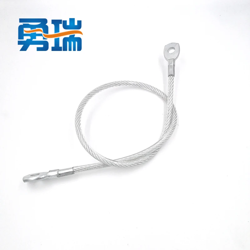 Adjustable stainless steel wire keychain cable key ring oem wire loop