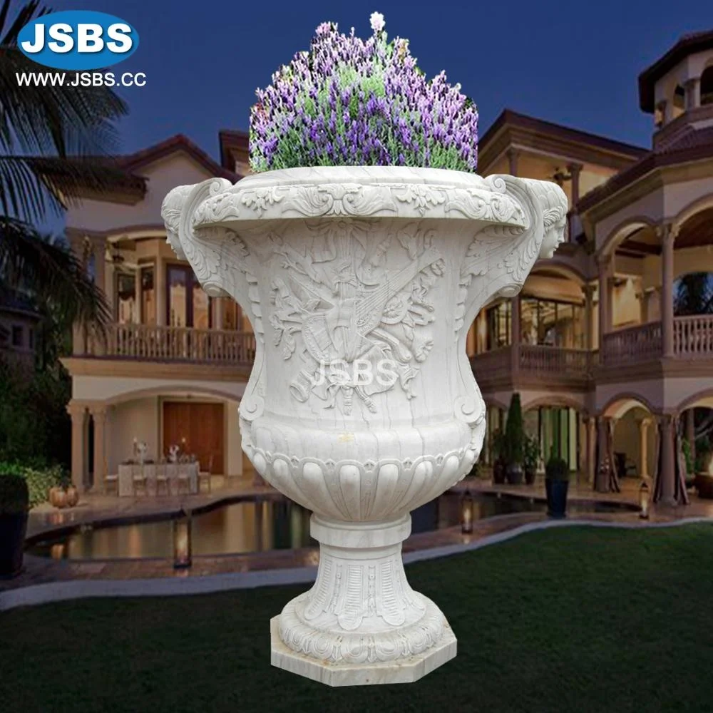 white large antique marble vases for cemetery