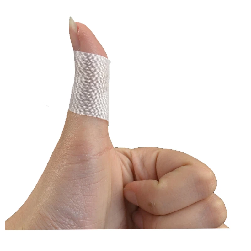 Soft and thin hypoallergenic nontoxic breathable Silk adhesive white medical surgical cloth tape for fixing gauze catheter